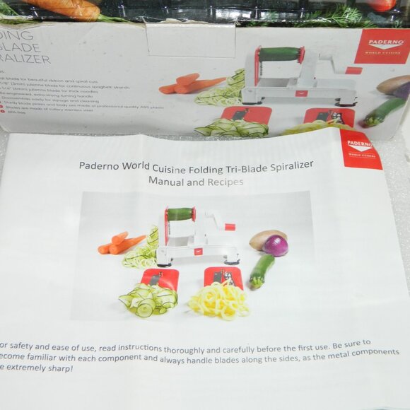 Paderno Folding Spiralizer with 3 blades Compact - Picture 10 of 12
